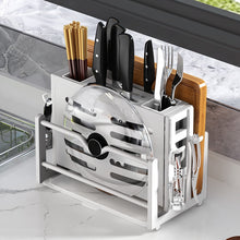 Load image into Gallery viewer, Mini Stainless Steel Cutlery and Utensil Drying Caddy Organizer Rack_Room Decor Interior Design Accessories Online Store_ Decordovia
