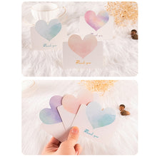 Load image into Gallery viewer, 100Pcs DIY Handmade Heart Shape Thank You Folding Gift Greeting Cards Decordovia
