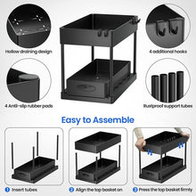 Load image into Gallery viewer, 2-Tier Pull Out Storage Spice Rack Organizer for Cabinet Decordovia
