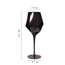 Load image into Gallery viewer, Black Elongated Stemmed Hexagonal Geometric Champagne Glass Flutes Decordovia
