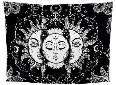 Sun Moon Wall Hanging Tapestry for Bedroom, Dorms Decordovia