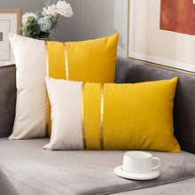 Load image into Gallery viewer, Metallic Pin-Stripe Velvet Sofa Throw Pillow Cover Decordovia
